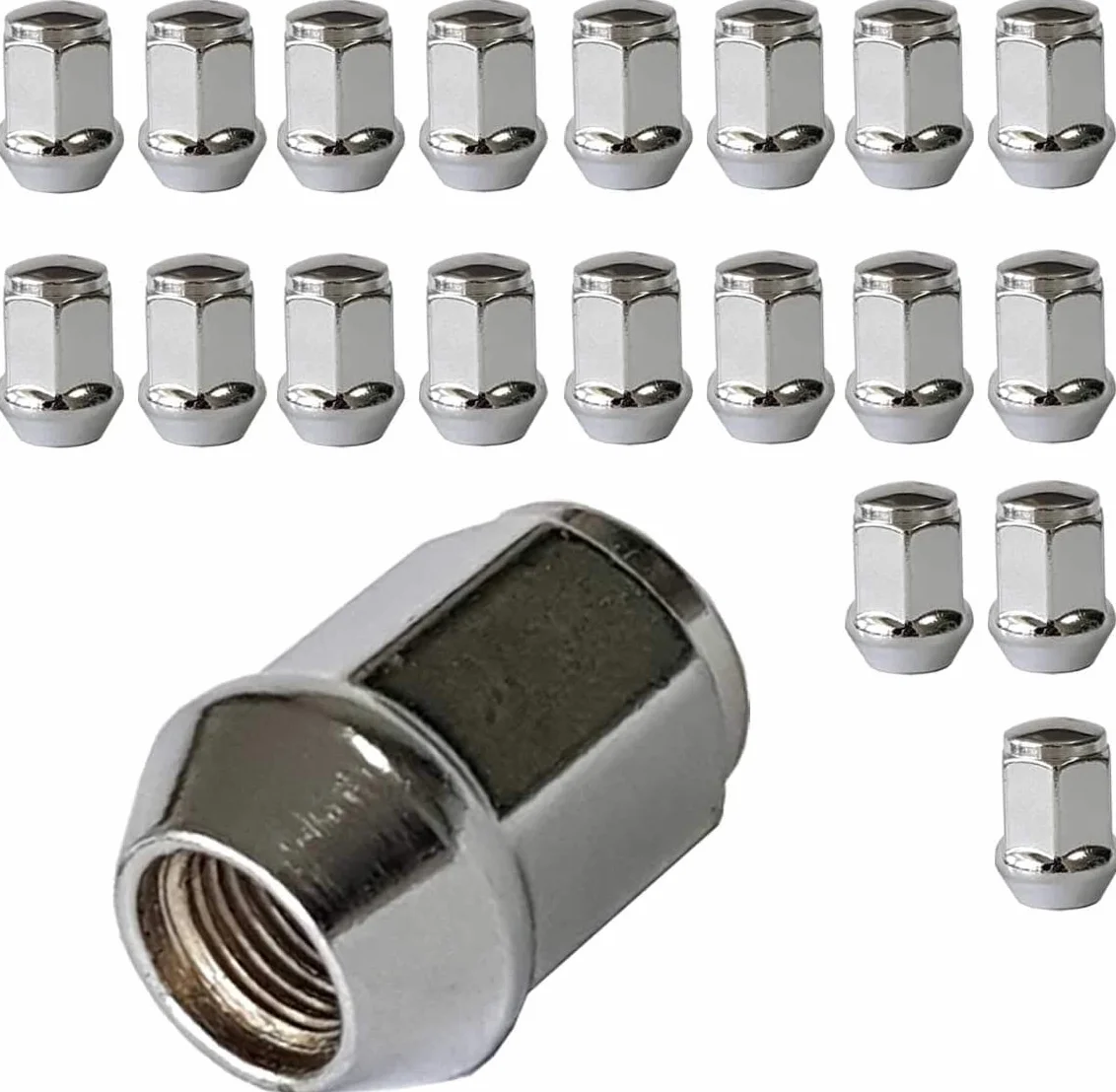 20 tuercas de rueda cerradas, cuello cónico 60 ° M12 x 1,5 compatible con KIA