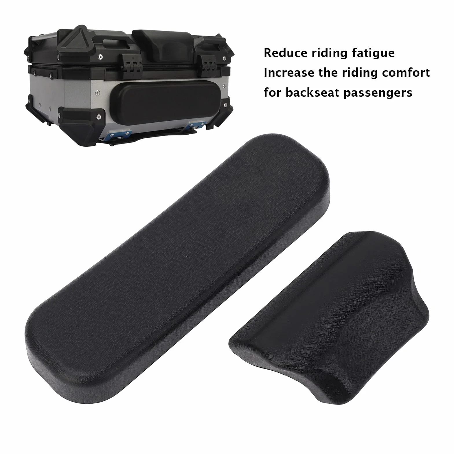Respaldo de Caja para Motocicleta, Pegatina Autoadhesiva para Respaldo de Pasajero, para Caja de 22L, 25L, 28L, 32L, Barras Sissy, Cojín de Respaldo para Caja