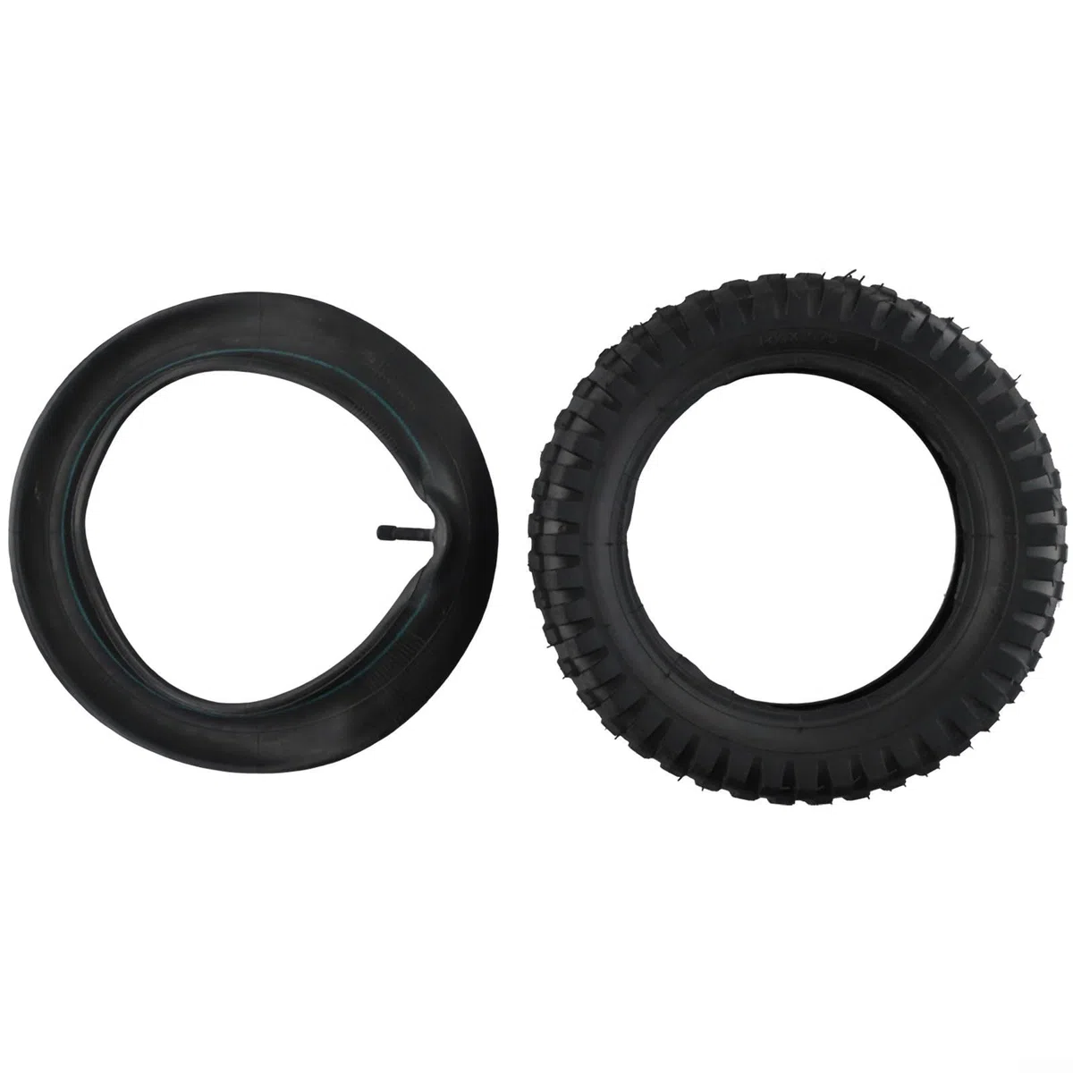 Juego de neumáticos y tubo interior de 12.5 x 2.75 para 49 cc para MINI Dirt Bike MX350 MX400 Scooter, neumático de goma de rueda todoterreno de 12 1/2 x 2.75 con válvula recta, color negro
