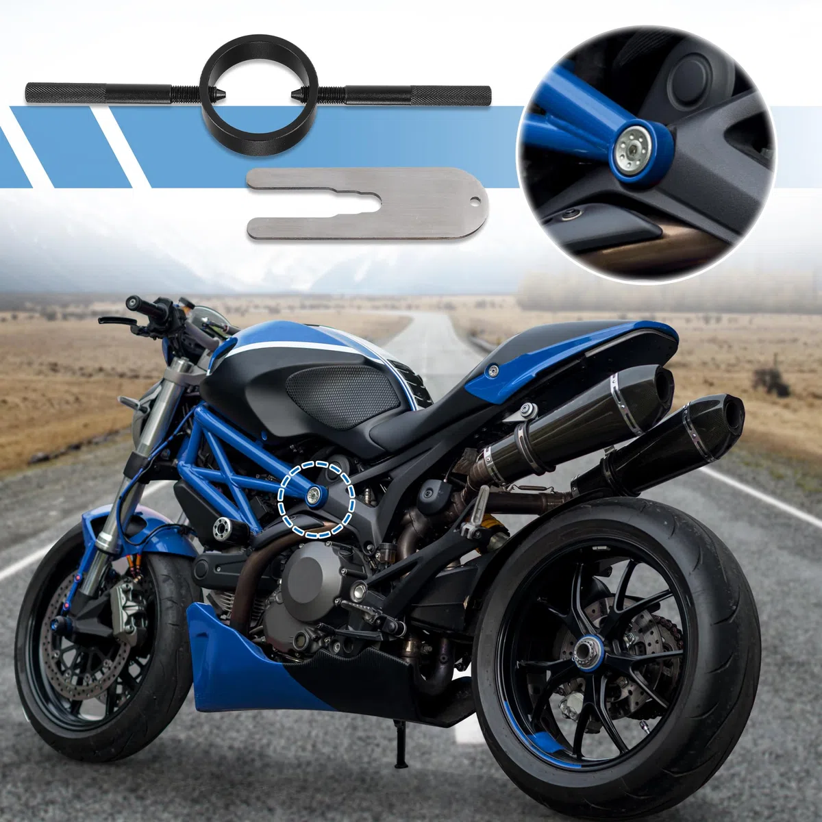 QUARKZMAN 1 Juego de Herramientas Compresoras de Muelle de Horquilla Universal para Motocicletas