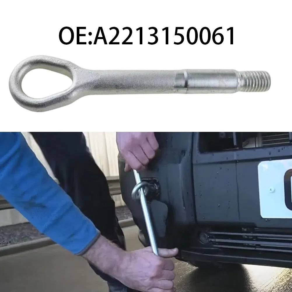 Zilimontt Gancho de remolque de fijación de tracción para anillo A2213150061 para -, gancho de remolque de metal con acabado plateado, ajuste de repuesto para OEM A2213150061