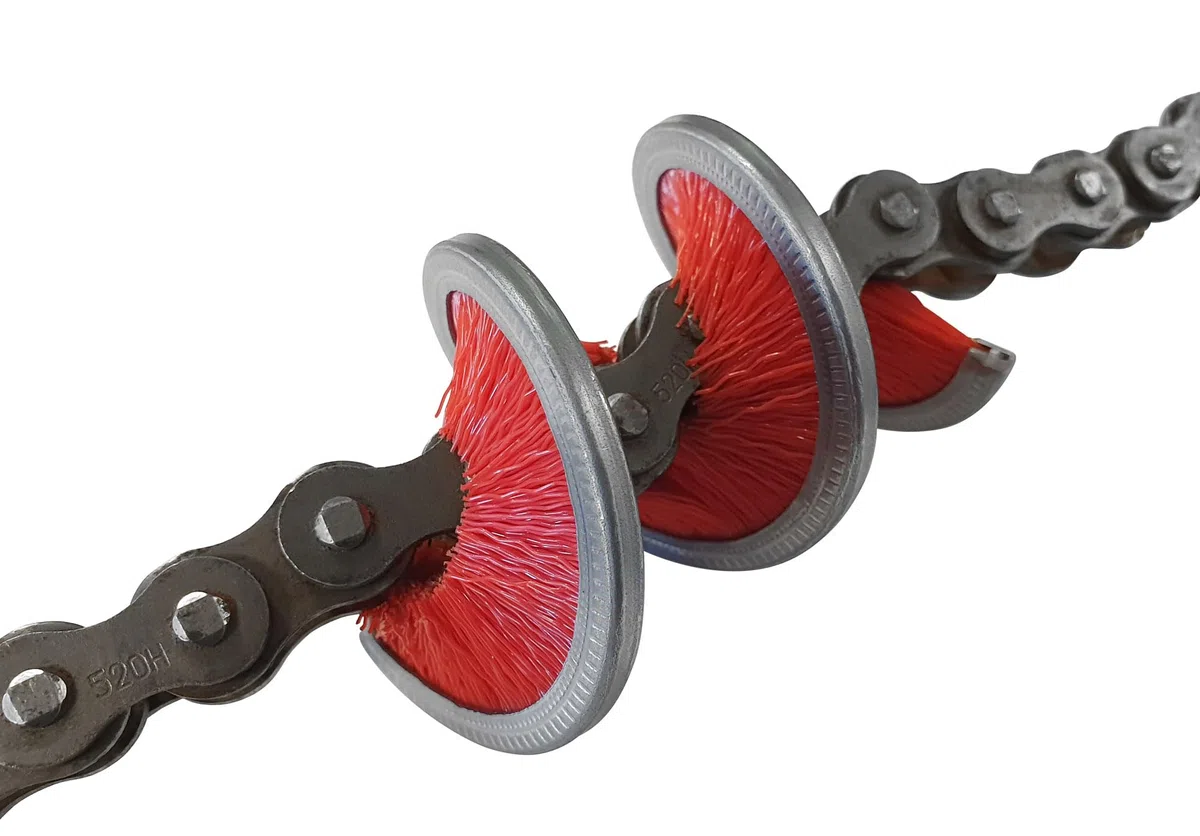 Bike It Tirox - Cepillo de cadena de motocicleta de 360 grados, rápido y fácil de usar