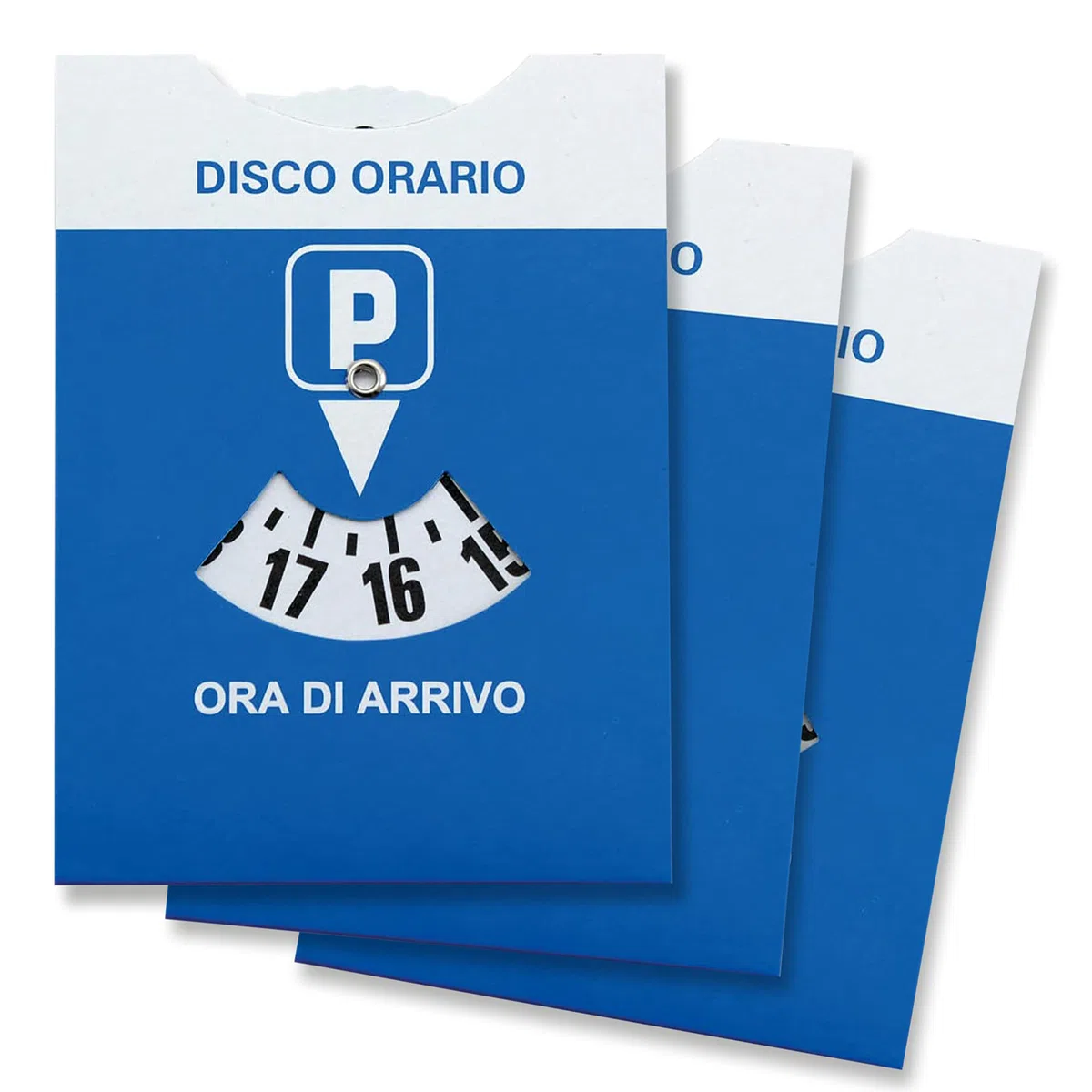 pubblimania Disco horario Maxi con bolsa transparente protectora de PVC 11 x 14 cm (3 discos horarios)