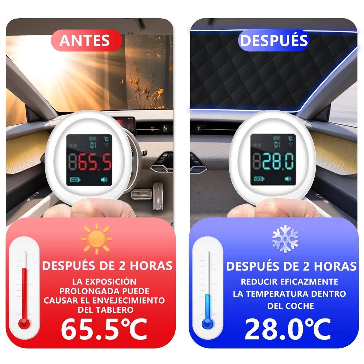 Protector Parabrisas 193x157x126 cm 5 Imanes, Cubierta Universal Antihielo y Antinieve con Orejas de Seguridad para Coche, SUV