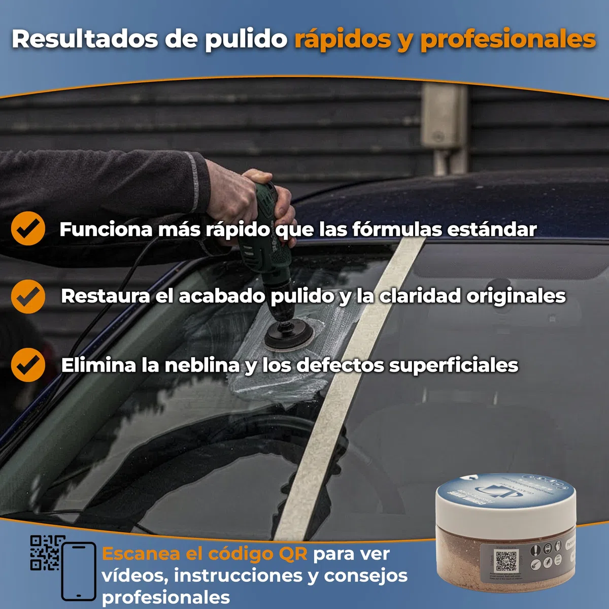 GLASS POLISH 100 g Cerium Oxide, Compuesto de Pulido de Vidrio de Óxido de Cerio Grado Alto 85% Puro, Fórmula Tratada en Suspensión, Partículas de 3,5 Micras, Rendimiento de Restauración Mejorado