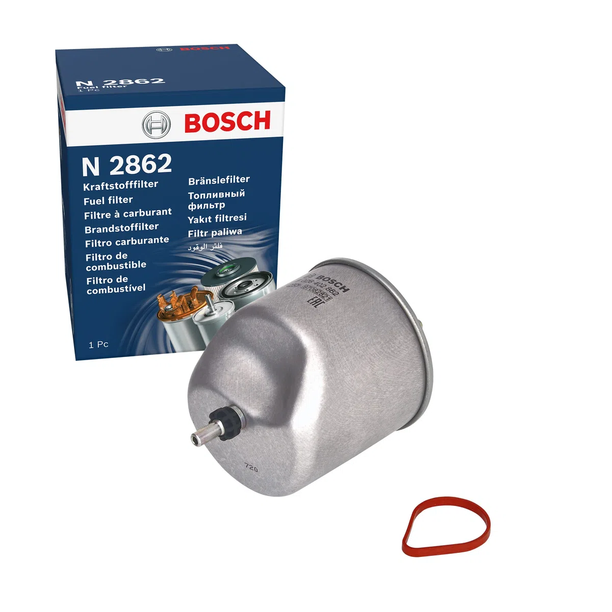 Bosch N2862 Filtro Diesel para Coche - Separa Partículas y Agua del Combustible, Protege el Sistema de Inyección