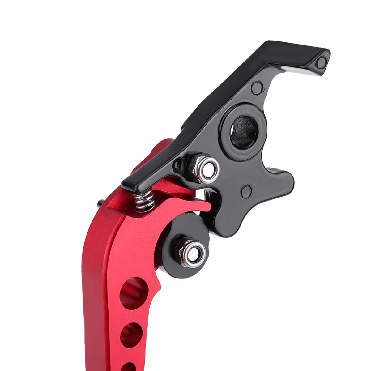 Hlyjon motocicleta 2 unidades 22mm 7/8" CNC aluminio embrague tambor freno palanca manija piezas de repuesto ajuste universal (rojo)