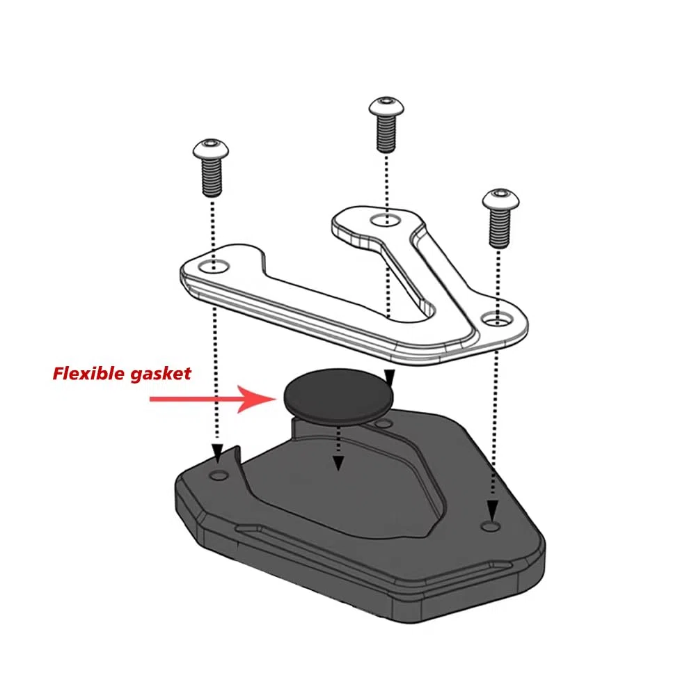 Para CB650R CB500F CB500X CB400X CB300R CB125R 2018-2023 2024 2025 2026 Motocicleta Soporte lateral Placa de expansión Soporte Lateral Ampliador Almohadillas de Sujeción Reposapiés Accesorios