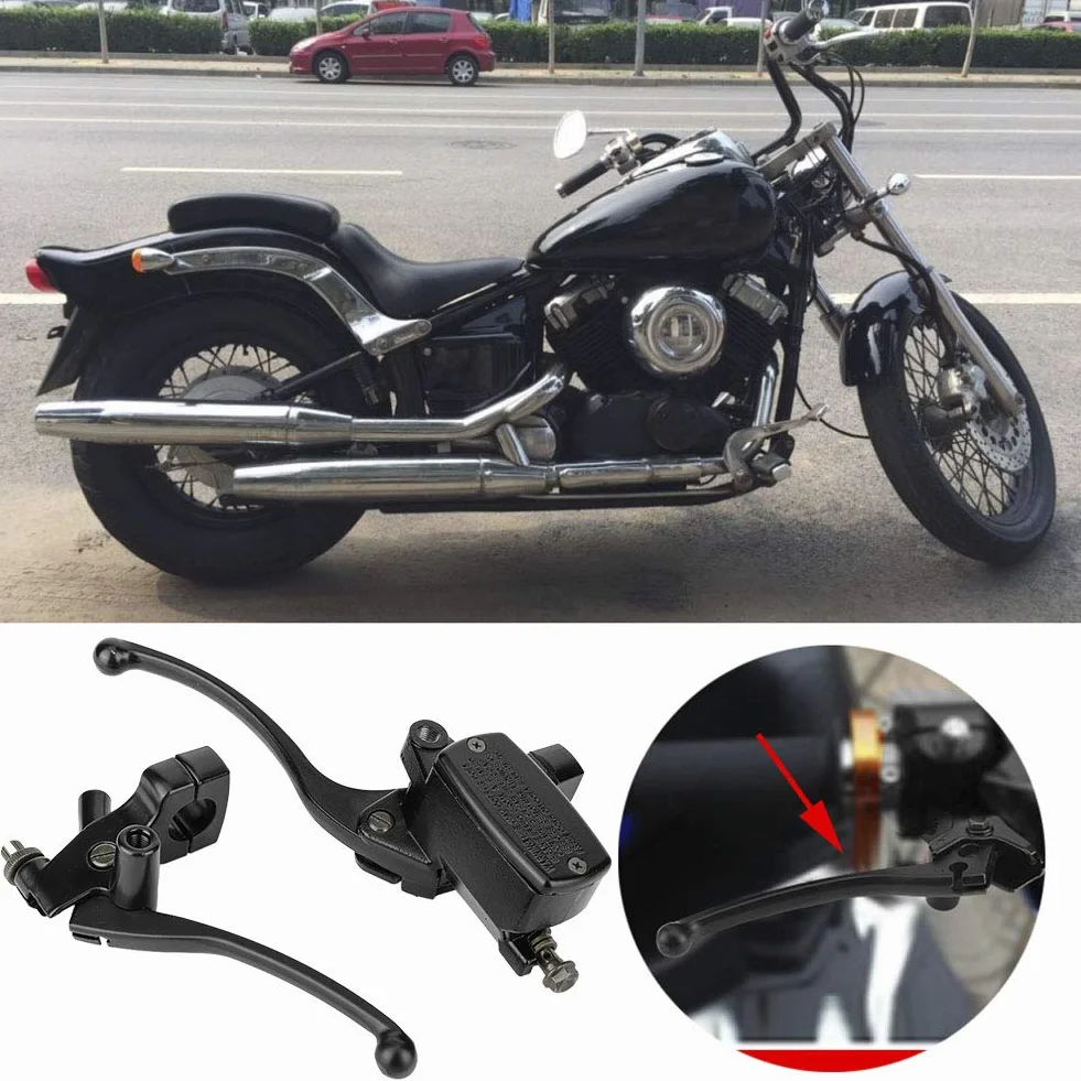 Universal motocicleta 1 "25mm manillar freno cilindro maestro palanca de embrague izquierda y derecha para Honda Shadow 400/Steed