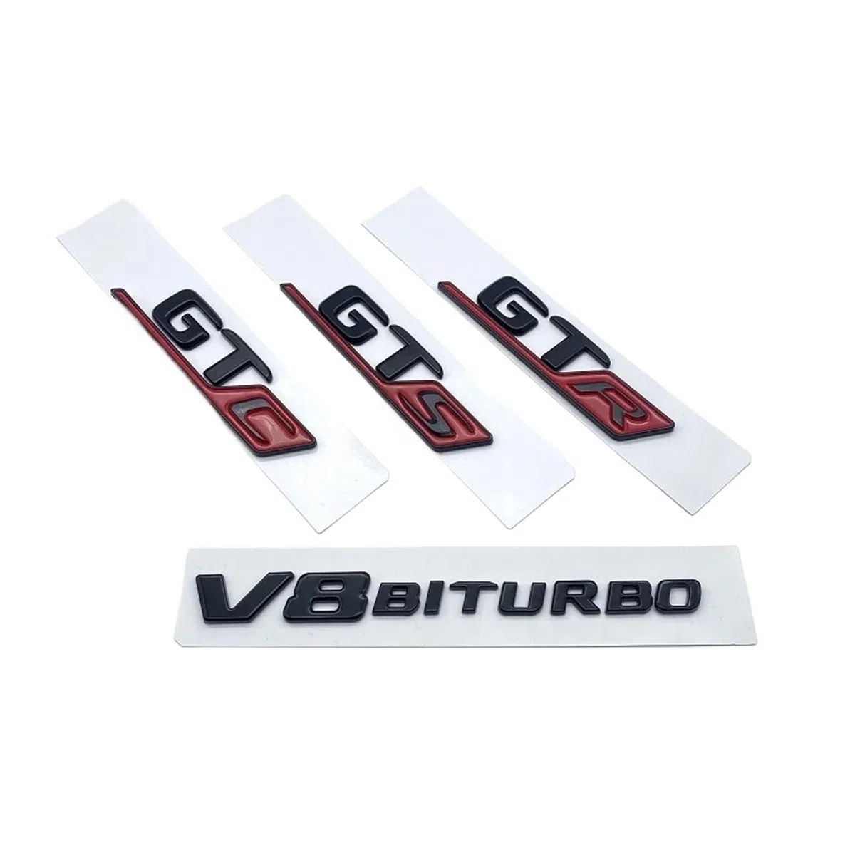 Calcomanía for Maletero Trasero de ABS 3D, Emblema, Insignia, Pegatina Apta for Mercedes AMG GT RSC GTR GTS GTC V8biturbo C190, Accesorios for Coche(Glossy Black GT)