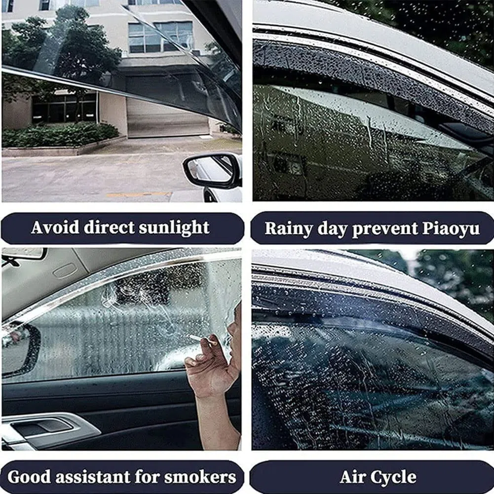 4 Piezas Deflectores de Viento Coche para Fo-rd Ranger PJ PK Dual Cab 2006-2011, Ventanas Laterales Delantera Trasera Protector de Humo de Lluvia Visera Deflector de Aire Accesorios