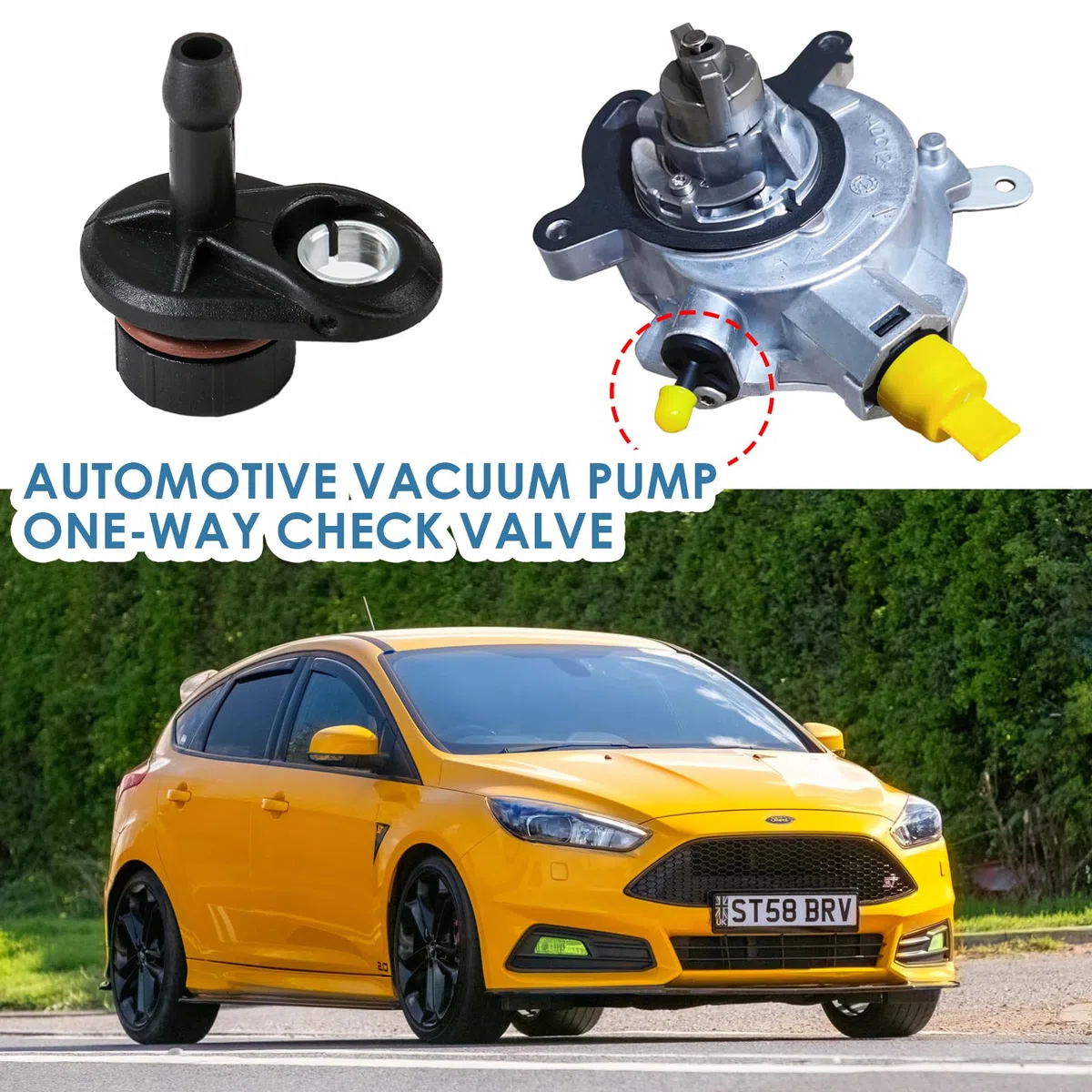 Válvula de bomba de vacío de repuesto CM5G2A451GA 1867424 para Ford Transit/Courier/B-Max CB2/Focus, kit de reparación de válvula de bomba de vacío de freno compatible con múltiples modelos Ford