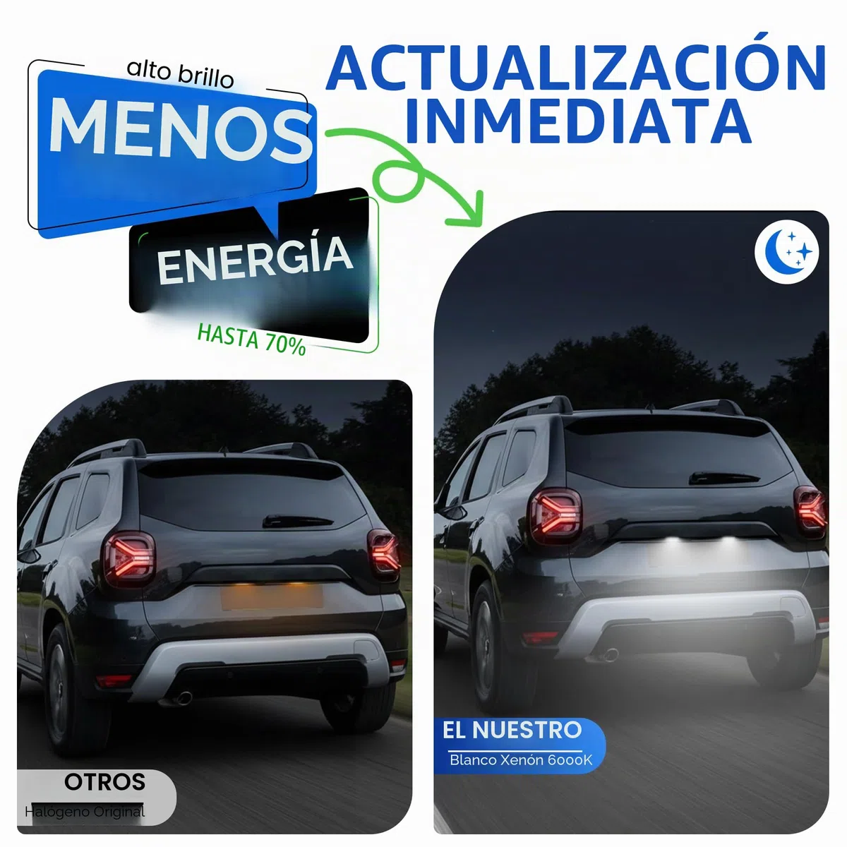 Luces LED para matrícula de matrícula para N-issan Altima 2019 2020 Serena C27 2016 en adelante Dacia Duster 2018 en adelante CANbus SMD Xenon blanco Tag Lamp OEM 265108990E