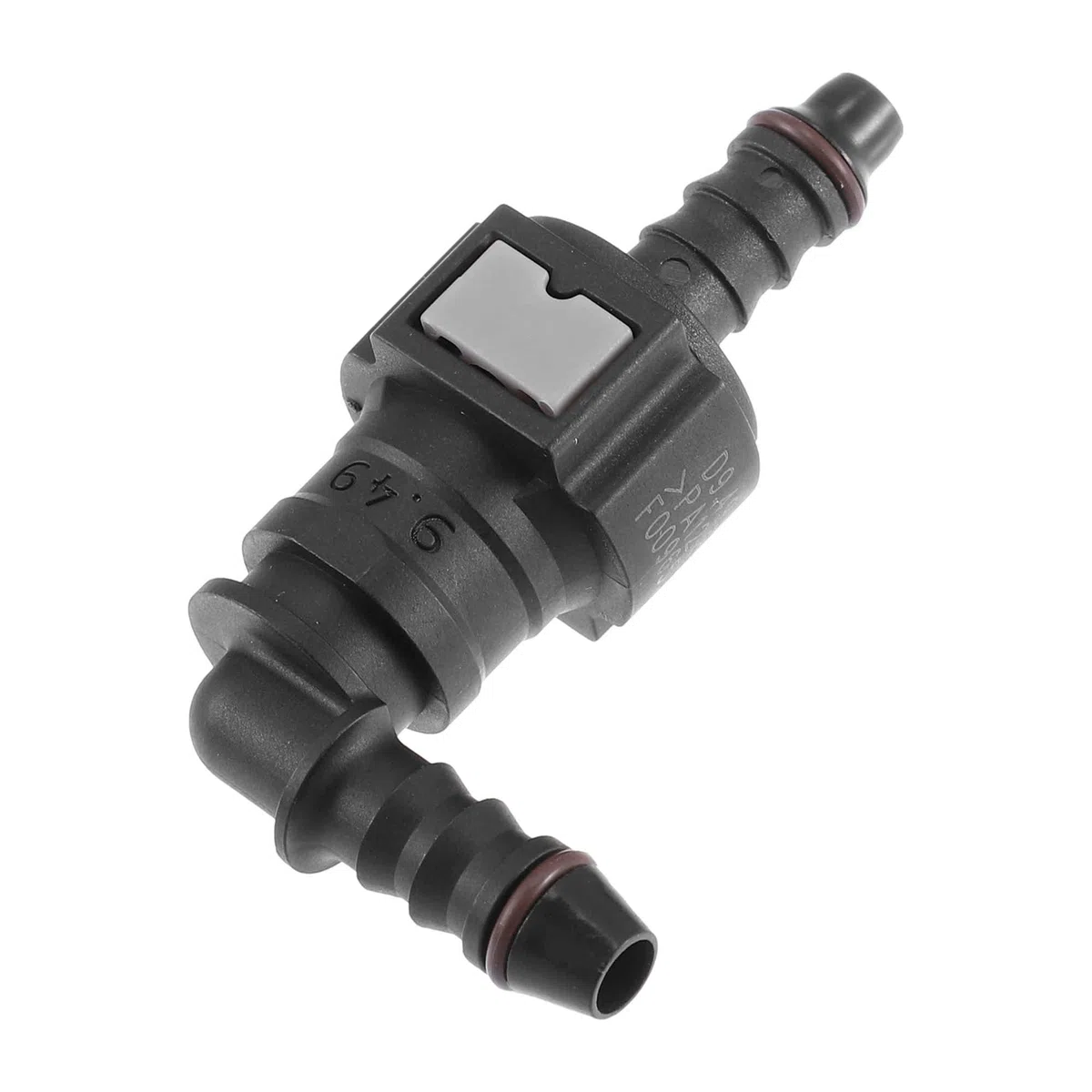 A ABSOPRO 9.49mm a 8mm 90 Grados Coche Combustible Manguera Rápida Liberación Conector 2 Juego