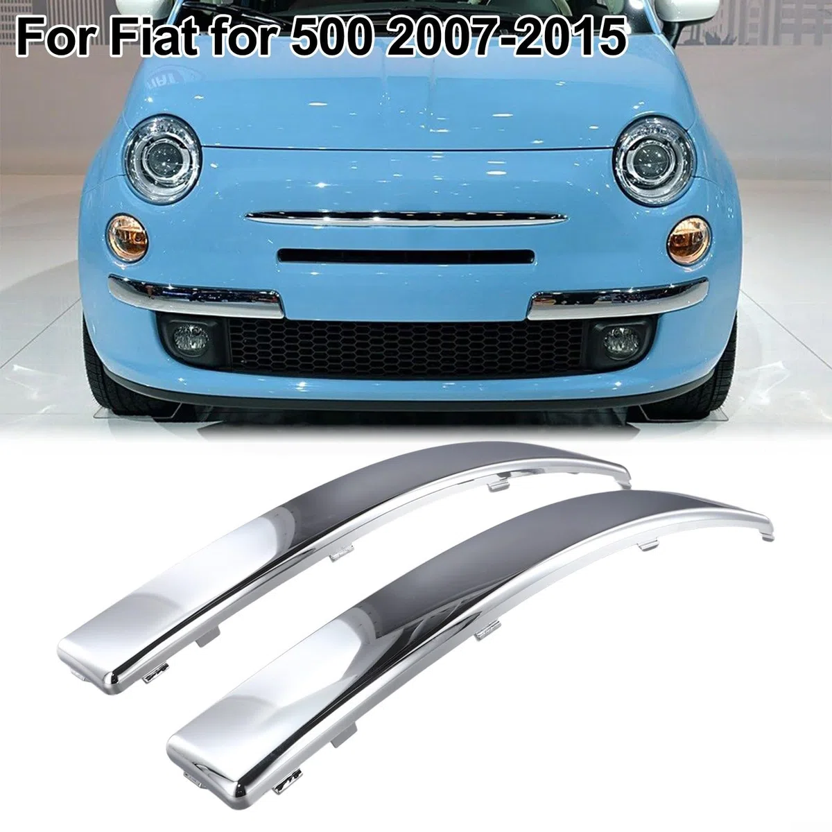 Moldura inferior de parachoques delantero para Fiat 500 2007-2015, pieza de repuesto compatible con el fabricante original del fabricante original
