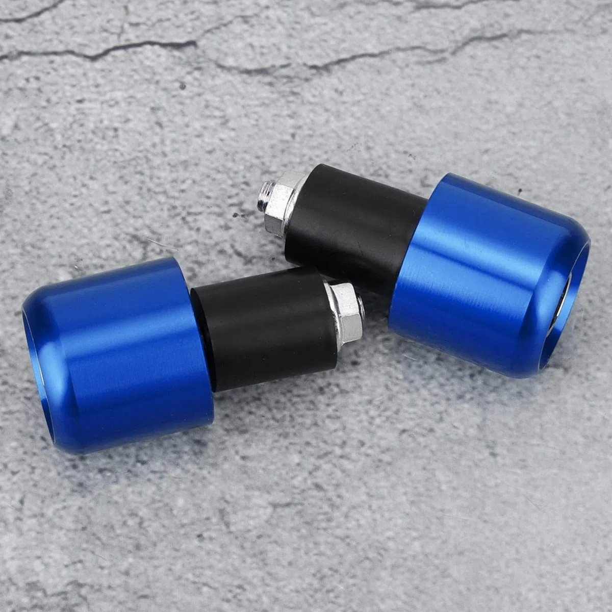 aqxreight Extremo de la barra de la manija, 2 uds., Accesorio de modificación de la motocicleta, tapón del extremo de la barra de la manija para manillar de 22 mm de diámetro(azul)