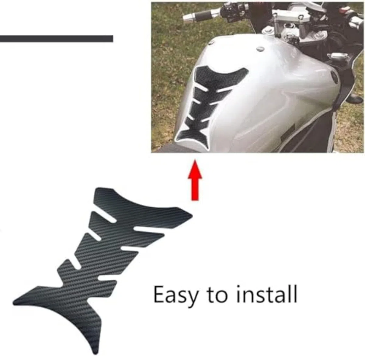 Motocicleta Protector de Depósito para Honda NT 1100 2022-2023,Moto Protector Pegatinas Almohadilla Antideslizante Tanque De Combustible,A/Black