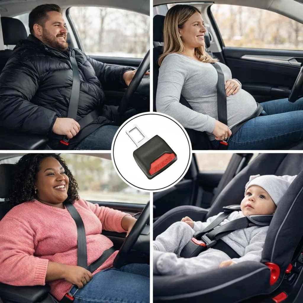 Accesorios Generales para automóviles, Negro y Rojo, Pack de 4 Piezas, con Clip Insertable