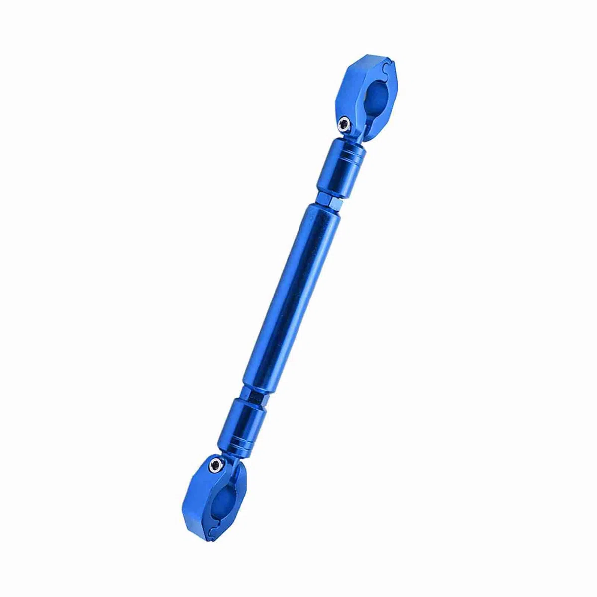 Barra cruzada de estabilizador de manillar de motocicleta de aluminio de alta resistencia con montaje ajustable (Azul)