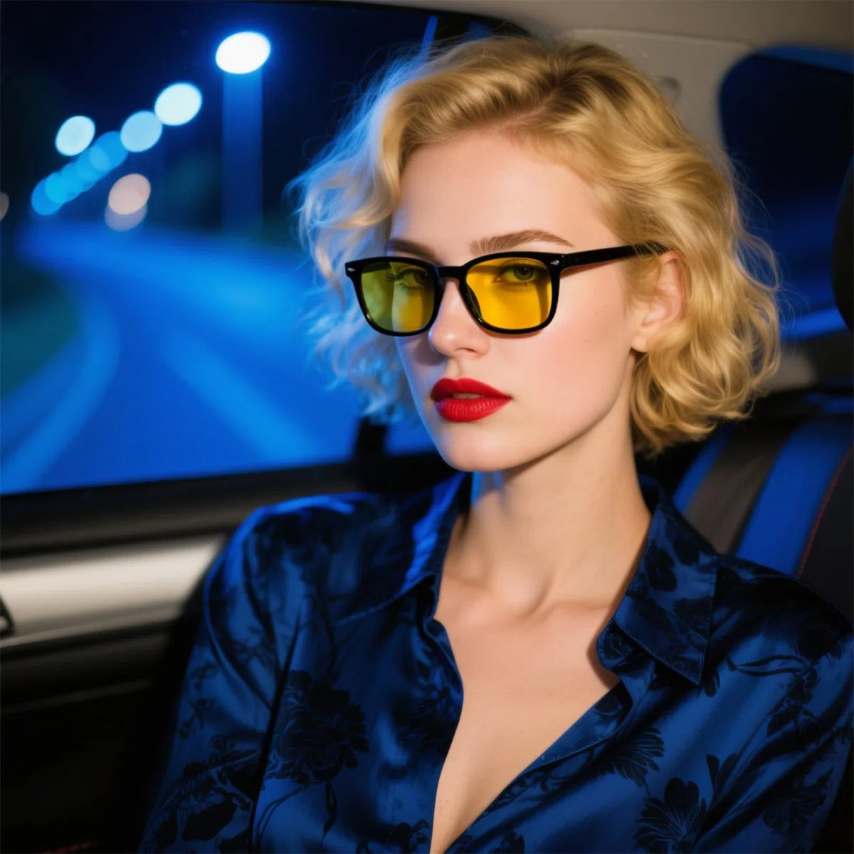 Gafas de visión nocturna para hombre y mujer, gafas de conducción nocturna para conducir, gafas amarillas, Negro