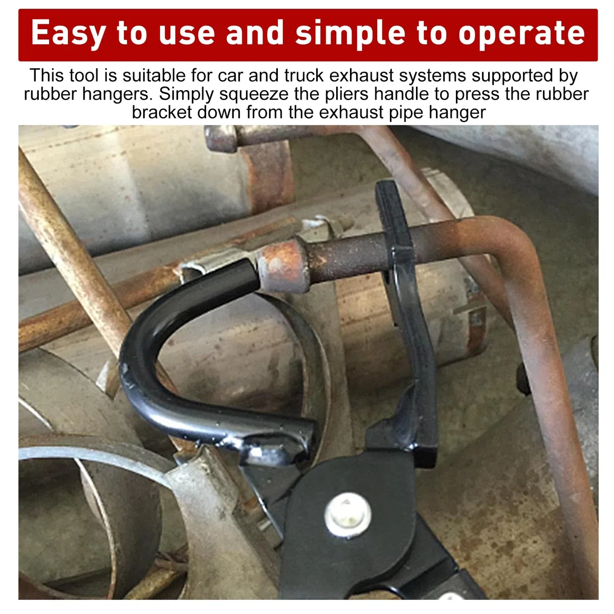 alicat de goma de escape, extractores para escape, herramienta para quitar el gancho del silenciador, alicates de expresión para gomas, extractor de mangueras, accesorios