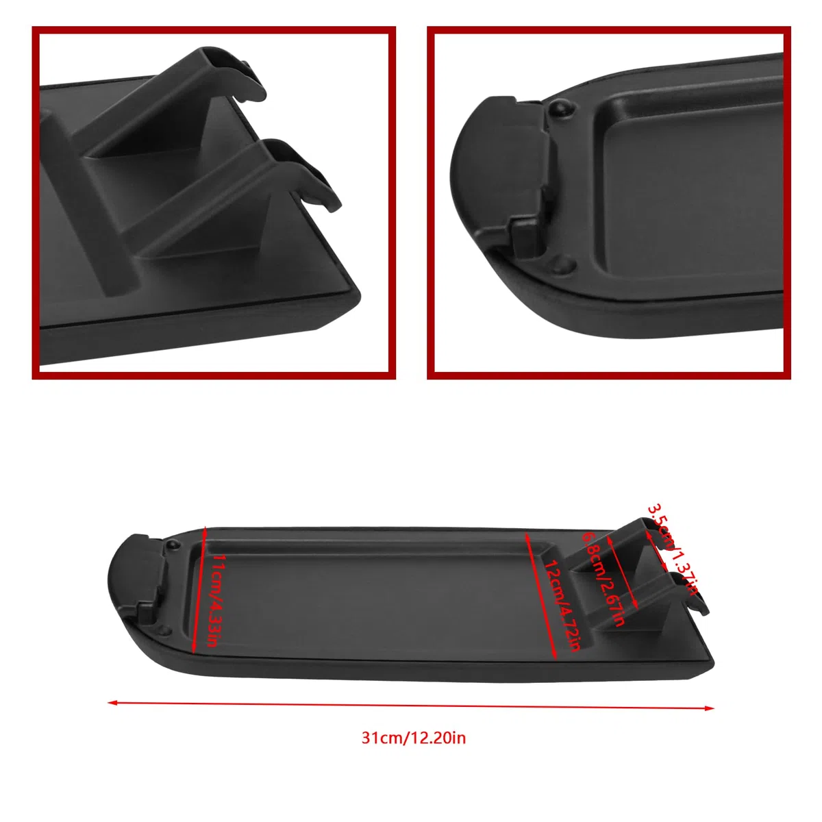 Tapa para reposabrazos compatible con VW Jetta Golf 4 MK4 Polo Bora Passat Lavida, piel sintética (negro)