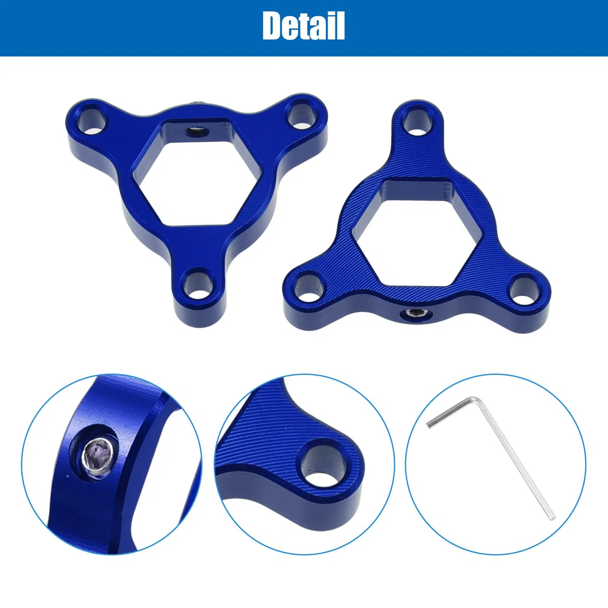 Motoforti 17Mm Ajustadores De Precarga De Horquilla Cnc Para Motocicleta De Carreras De Aleación De Aluminio Azul - Paquete de 2