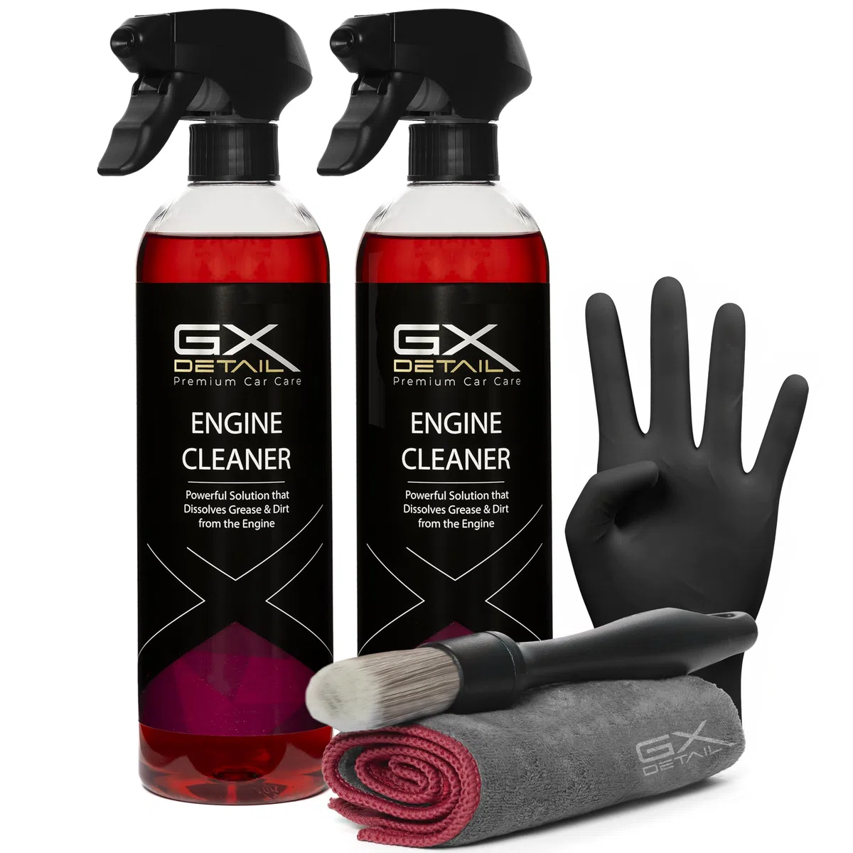 GxDetail Limpia Motores Premium para Coche 1 Litro – Desengrasante Potente y Seguro – Elimina Grasa, Aceite y Suciedad – Protección y Brillo Profesional – Fácil Aplicación.