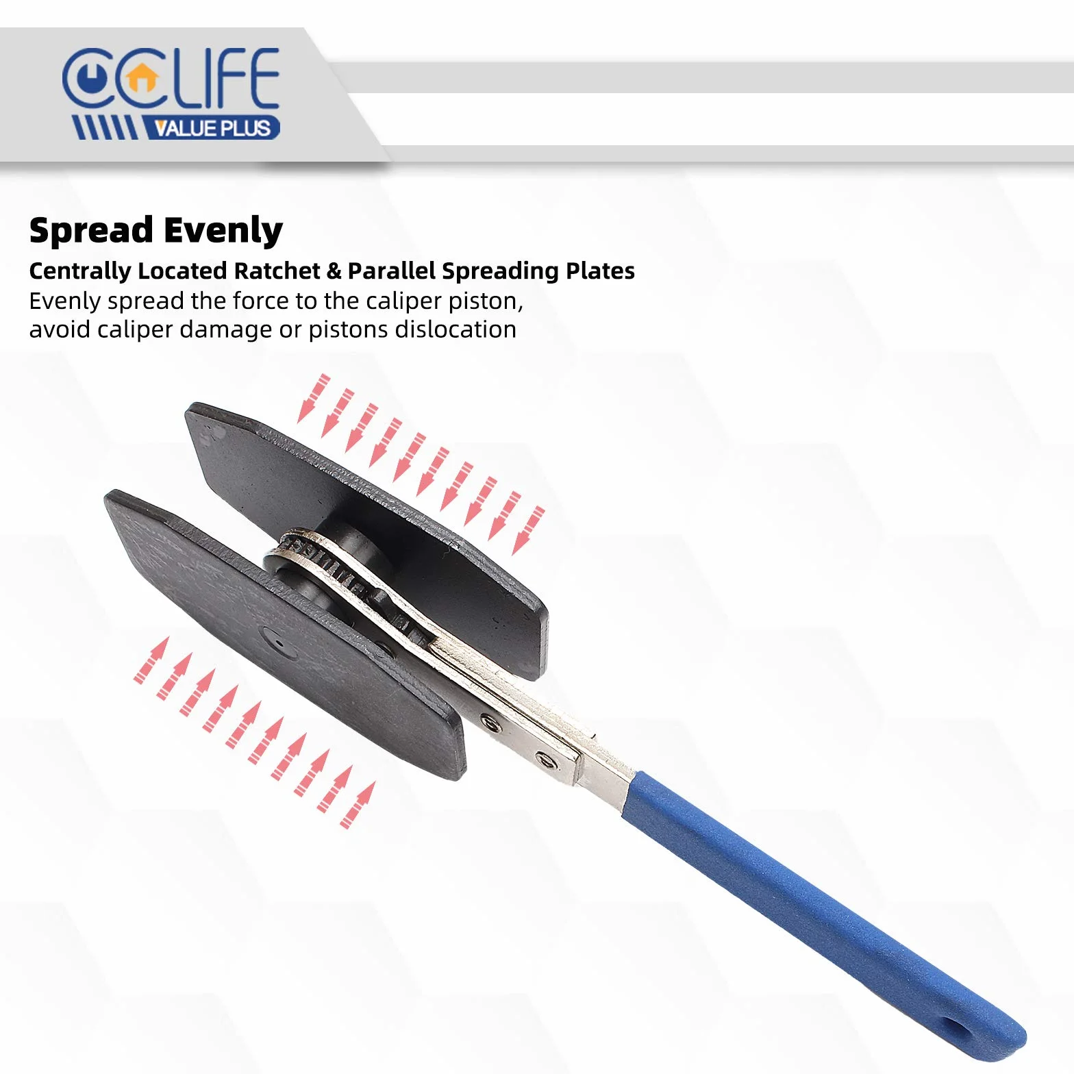 CCLIFE Pinza Freno Coche Herramienta Pistones Freno con Trinquete Función Pinzas Freno