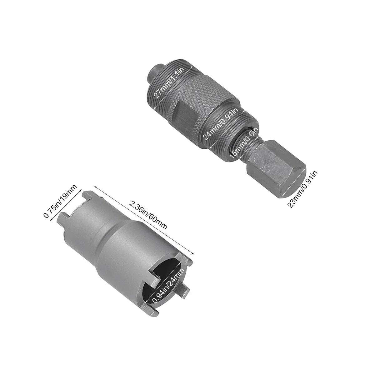 Kit de extractor de volante magnético de 2 piezas, 24 mm 27 mm y herramienta de llave de tuerca de bloqueo de embrague de 20 mm 24 mm para GY6 50CC 125CC 150CC