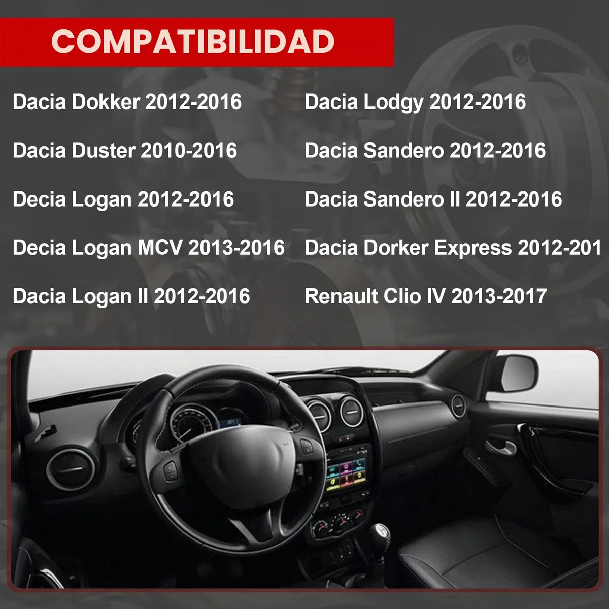 Interruptor de columna de dirección Dacia Dokker Duster Logan Lodgy Sandero Clio IV Interruptor de señal de giro Indicador de columna de dirección 8201167988 681726046R 255405056R 255400337R