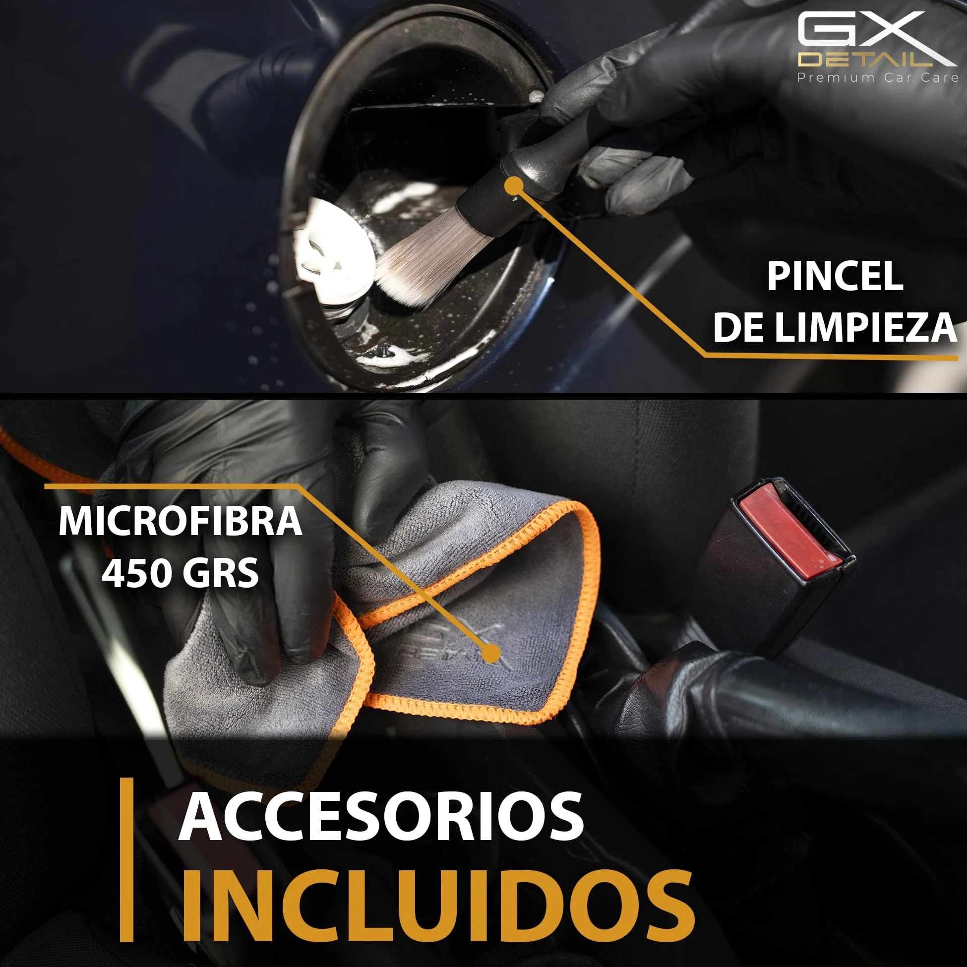 GxDetail APC Limpiador Multiusos para Coche 1 Litro – Limpieza Profunda en Interiores y Exteriores – Elimina Grasa, Suciedad y Manchas – Seguro para Tapicerías, Plásticos y Motores.