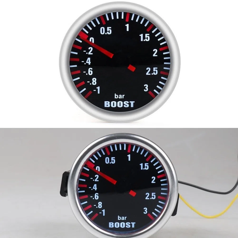 Modificación de coche mecánico Turbo Gauge 52mm 12V Powered 3bar Range para aplicaciones de carreras y monitoreo del sistema Turbo