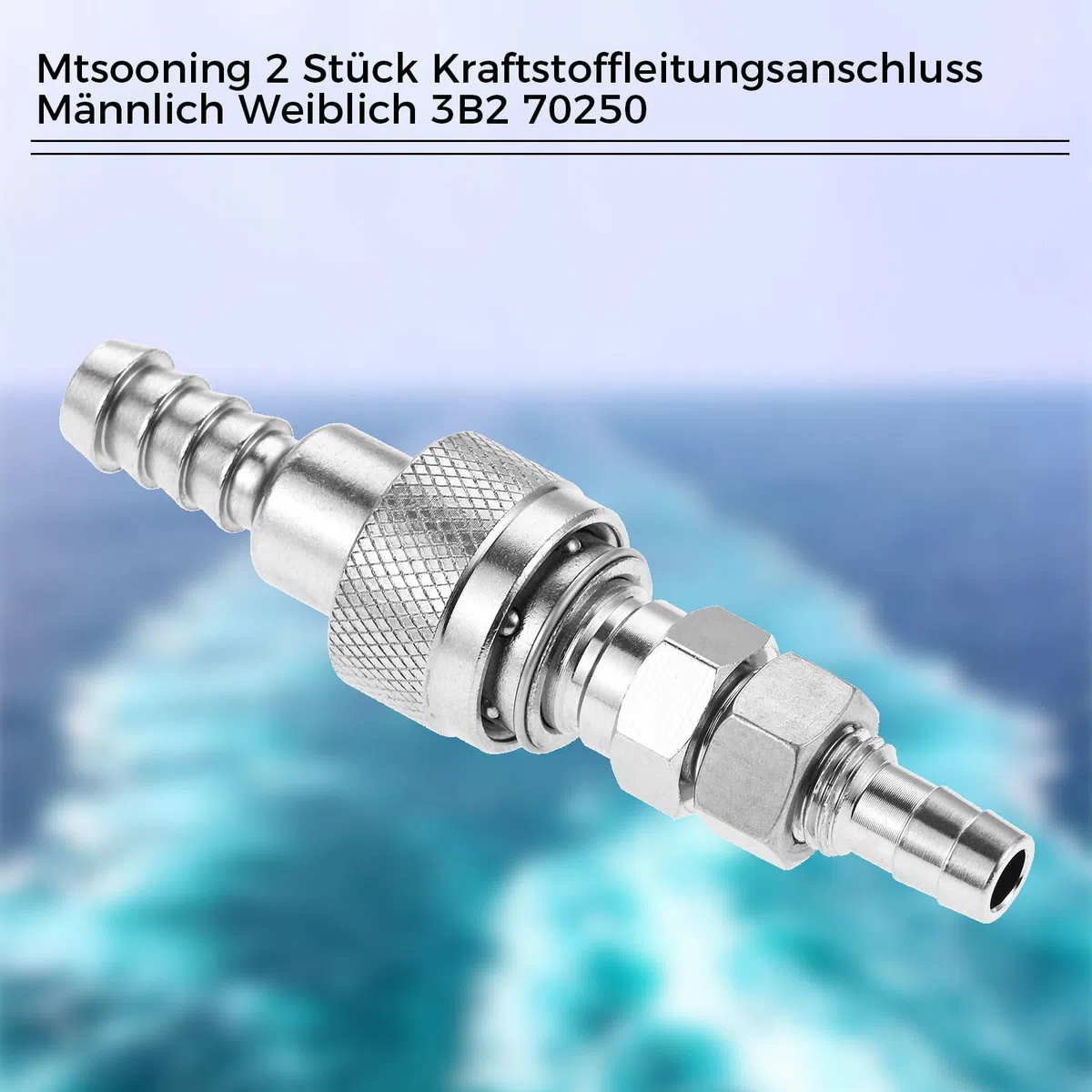 Conexión de combustible fueraborda, conector de línea de combustible macho hembra 3B2 70250 para motores fueraborda de 2 y 4 tiempos 5 PCS hasta 90 PCS, con tuerca