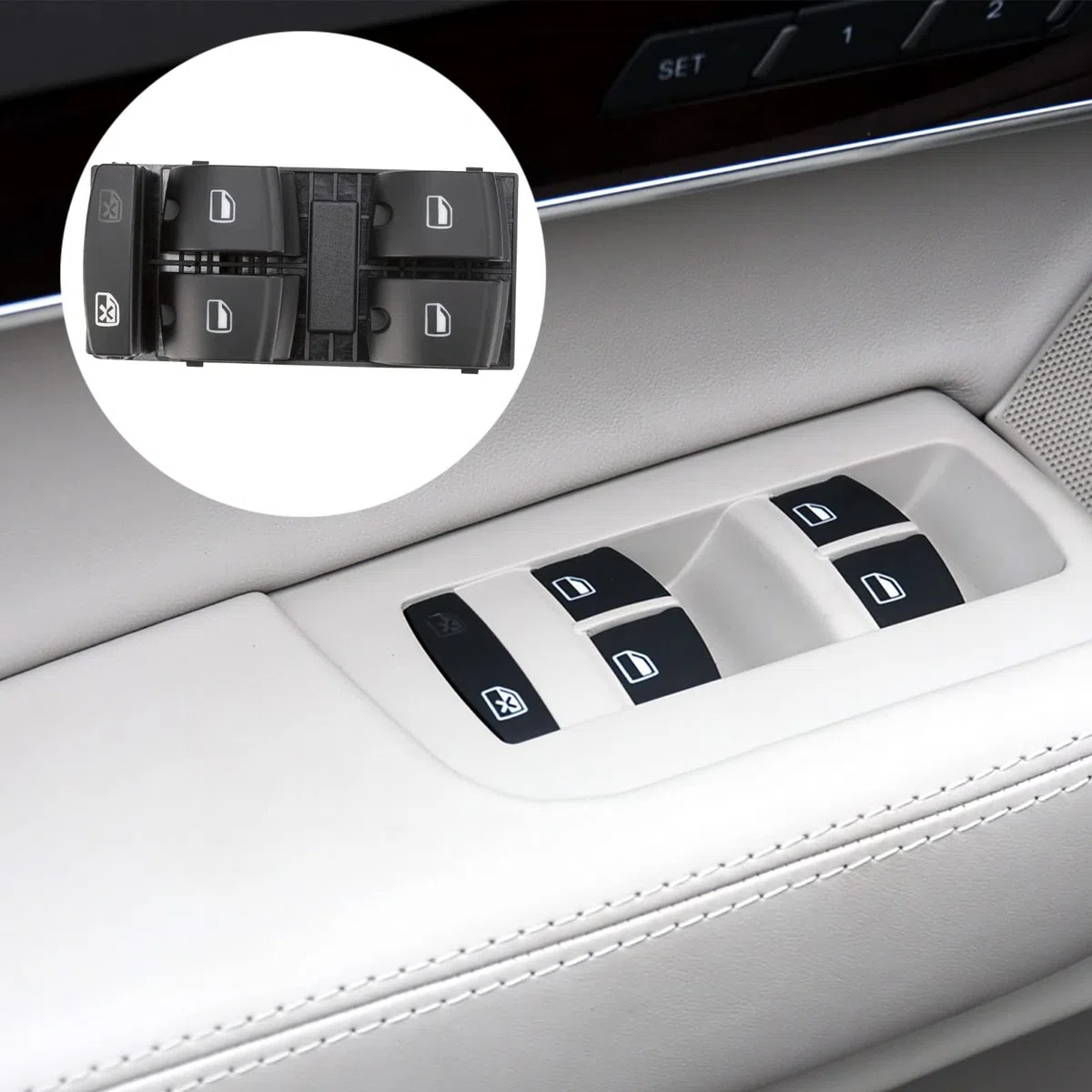 Interruptor de Ventana Eléctrica Mando Botonera Elevalunas 4F0959851 para A3 A6 Q7 RS6 4F0959851G 4F0959851A 4F0959851F