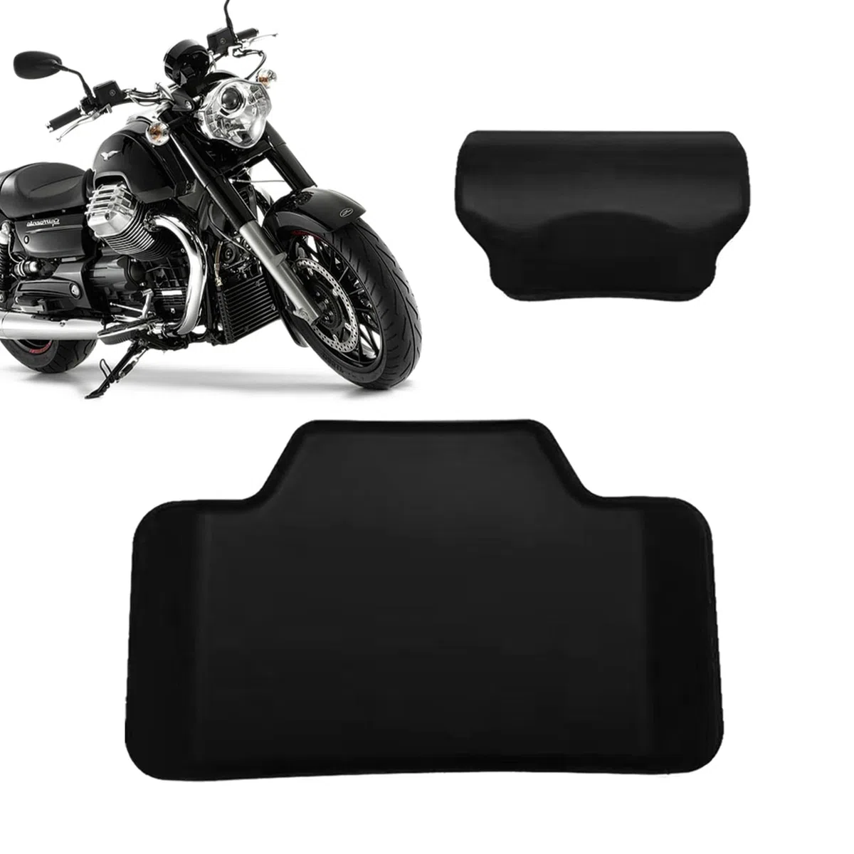 Almohadilla trasera para maletero de motocicleta: cojín de esponja a prueba de golpes para maleta de equipaje trasera, cojín de respaldo de de aleación de aluminio, para pasajero trasero