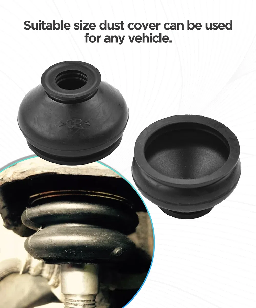 4PCS Automóvil Cubierta De Polvo De Rótula,Auto Dirección Suspensión Articulaciones Rótulas Cabeza,Cubierta Goma Universal del Polvo De La Junta Esférica,Compatible con la Mayoría de Coches