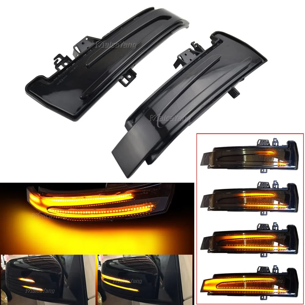 Retrovisor luces indicadoras de giro de intermitentes LED dinámicas para W204 W176 W212 CLA A B C E S GLA GLK CLS Clase W246 C117 X156 X204 W221 W218