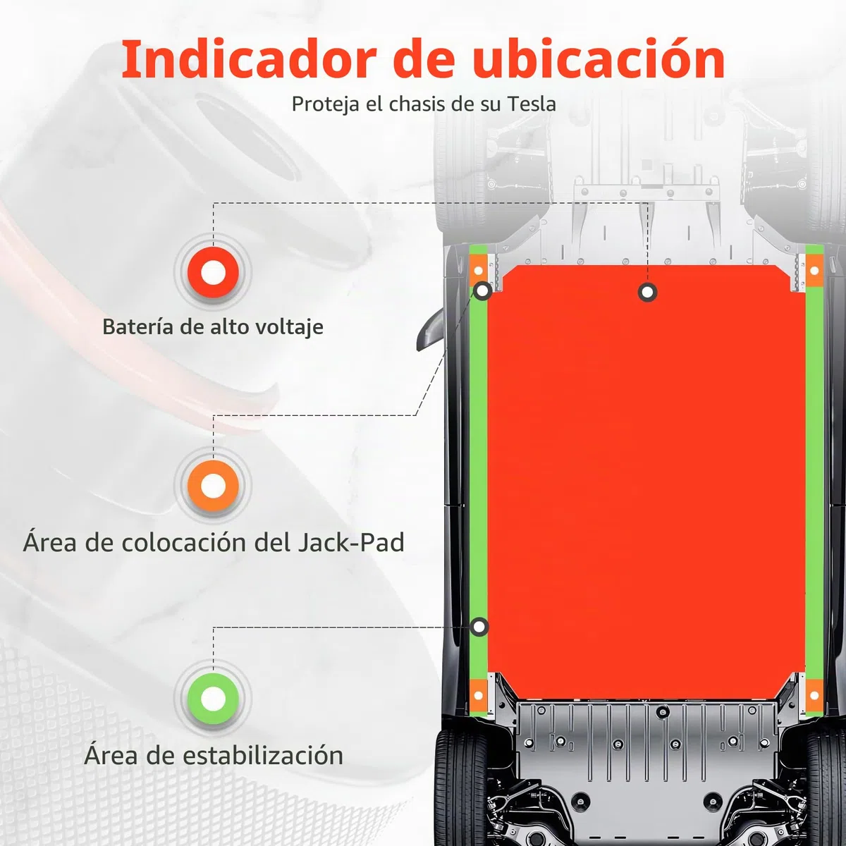 4PCS Almohadilla de Elevación para el Tesla Model 3/S/X/Y,Almohadillas de Goma Gato Hidraulico,Soporte Tesla Jack Pad Protege,Almohadillas de Goma para Modelo Tesla