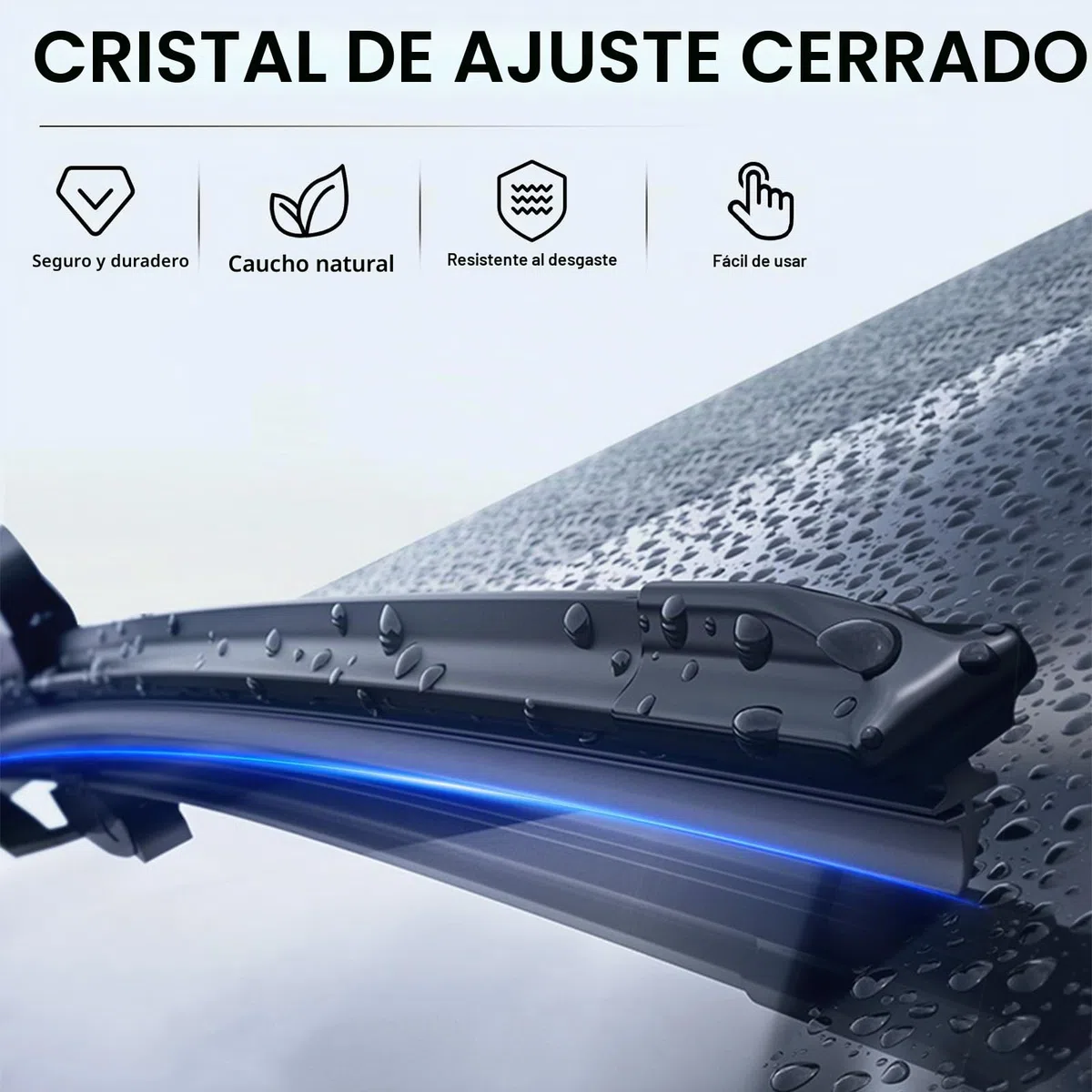 8 Piezas Goma de Repuesto para Limpiaparabrisas Universal,Cuchilla de 800 mm Recortable,Tratamiento SPSN Carbono,Fácil Instalación Sin Reemplazar la Estructura Completa