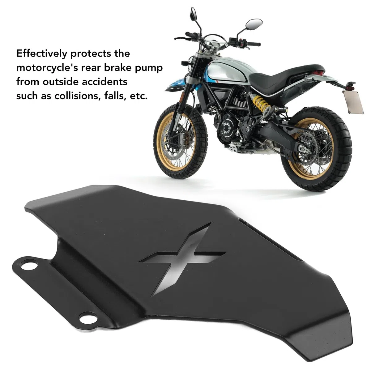 Cubierta De Bomba De Freno Trasero De Motocicleta, Reemplazo Negro De Protección Fuerte para Ducati Desert X 2022 A 2024
