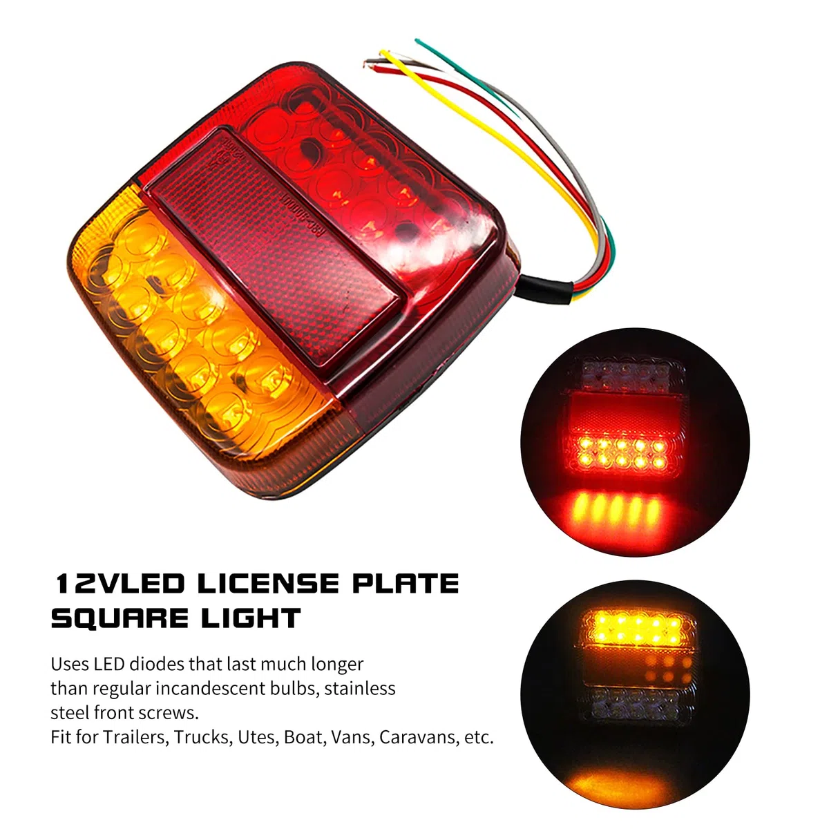 Piloto trasero de la caravana, Lemonbest 12V Piloto LED 26 Luces Piloto, Camión, Remolque, Van (Pack of 2X)