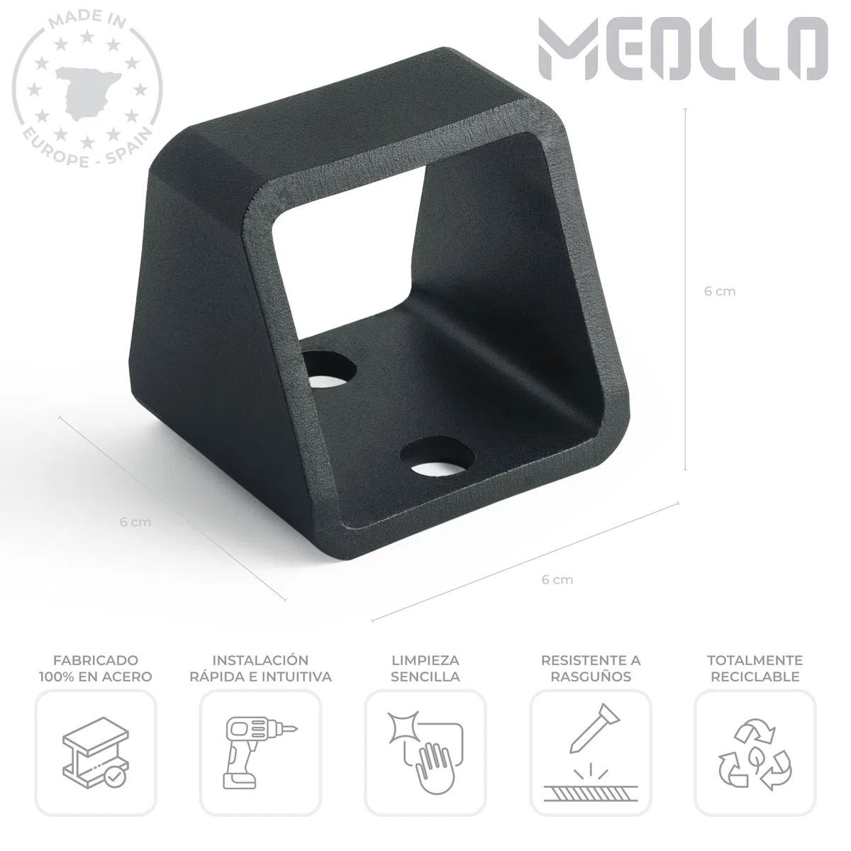 Anclaje Antirrobo Moto y Bicicleta | 100% Acero | Fabricado en Europa | Cepo | Candado | Accesorios