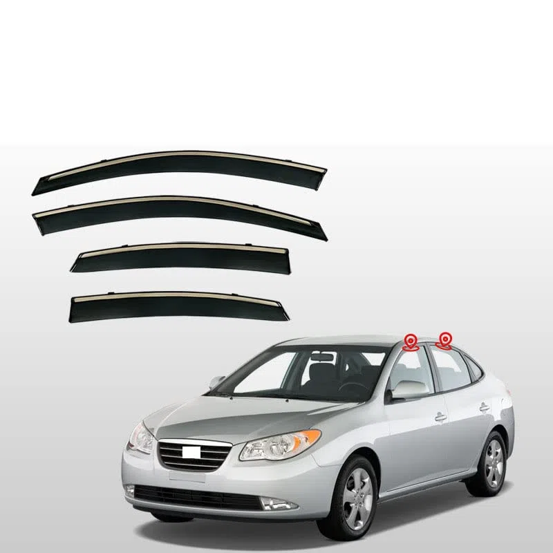 4 Piezas Coche Deflectores Cortavientos,para Celesta EV HD 2008-2016,Ventanas Laterales Delantera Trasera Protector de Humo de Lluvia Visera