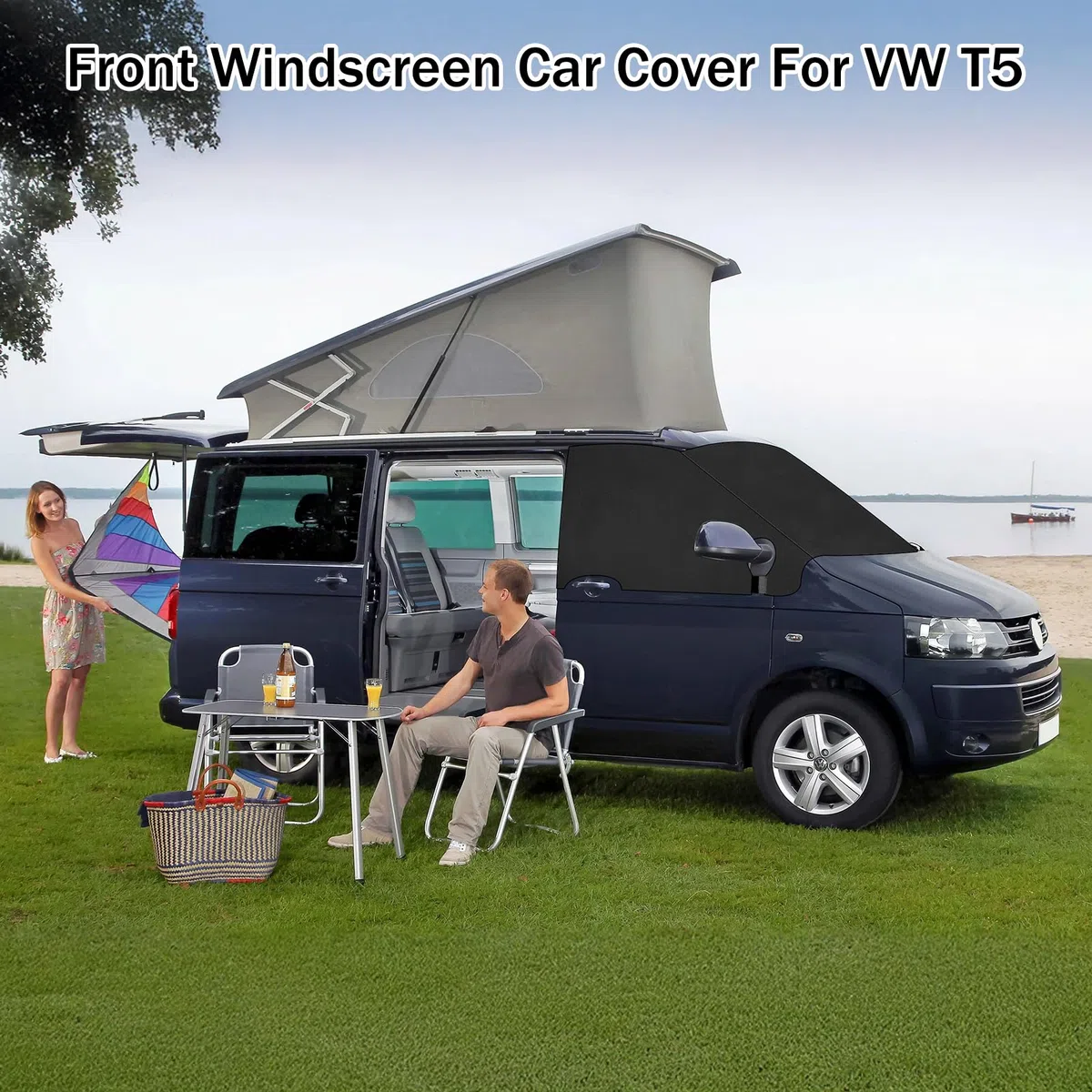 Parasol para Parabrisas Reemplazo para VW T5, Protector de Parabrisas Delantera Resistente Intemperie