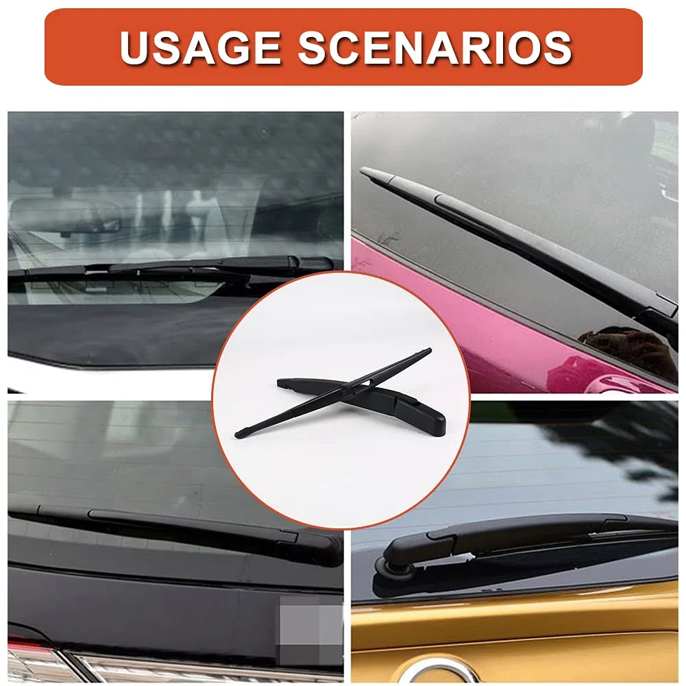 Limpiaparabrisas Trasero, Juego de Escobillas Limpiaparabrisas, Brazo Limpiaparabrisas Trasero compatible con Nissan Qashqai 2006-2019 (2013-2019)