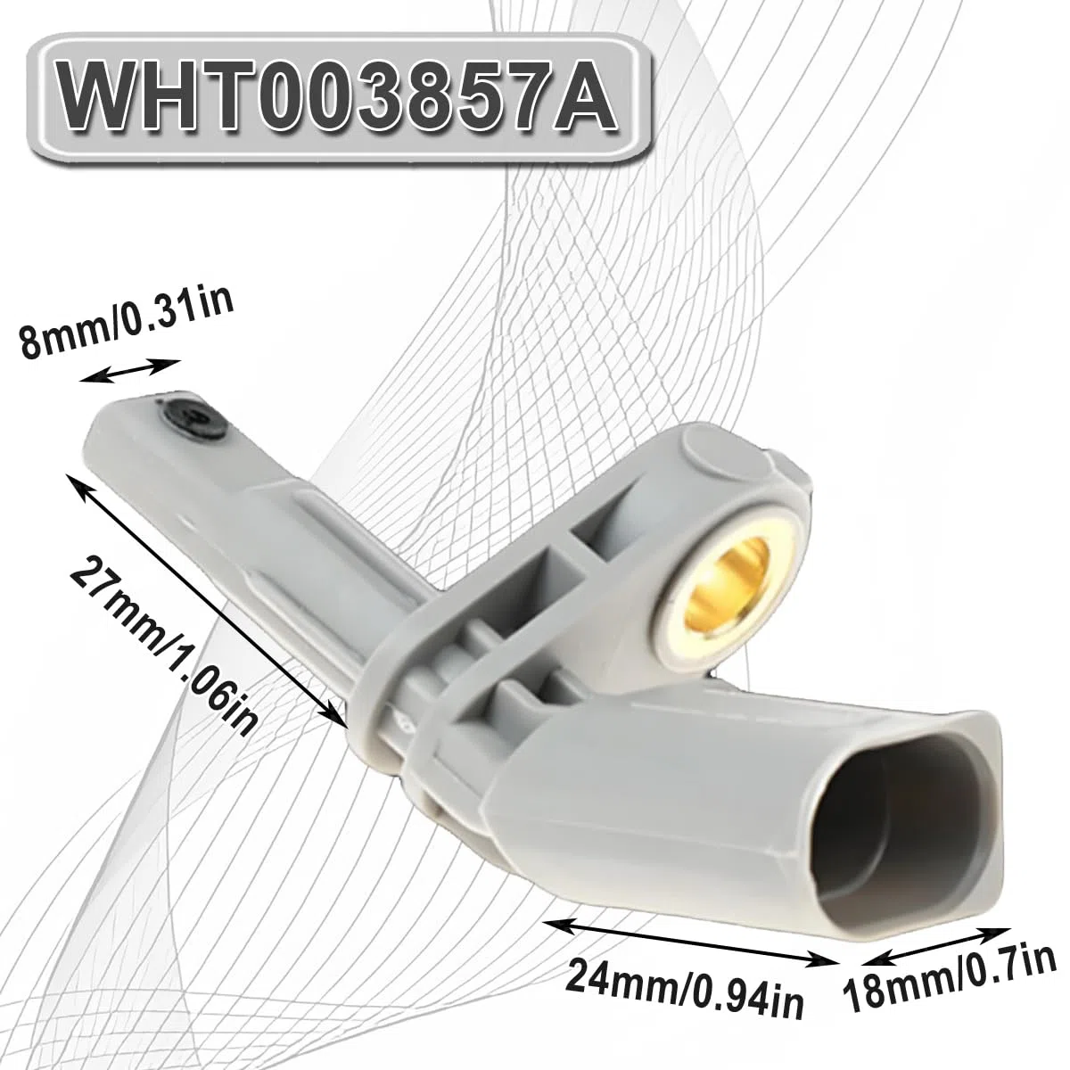 ZAMDOE 7L0927807A WHT003857A Sensor ABS para VW CC P.assat C.addy G.olf J.ETA IV T.iguan T.Ouran 1T1 1T2 1T3 EOS 1F7 1F8 2006-2015 para Audi A3 Q2 Q3 Q7 RS3 RSQ3 TT/TTS Accesorios para automóviles