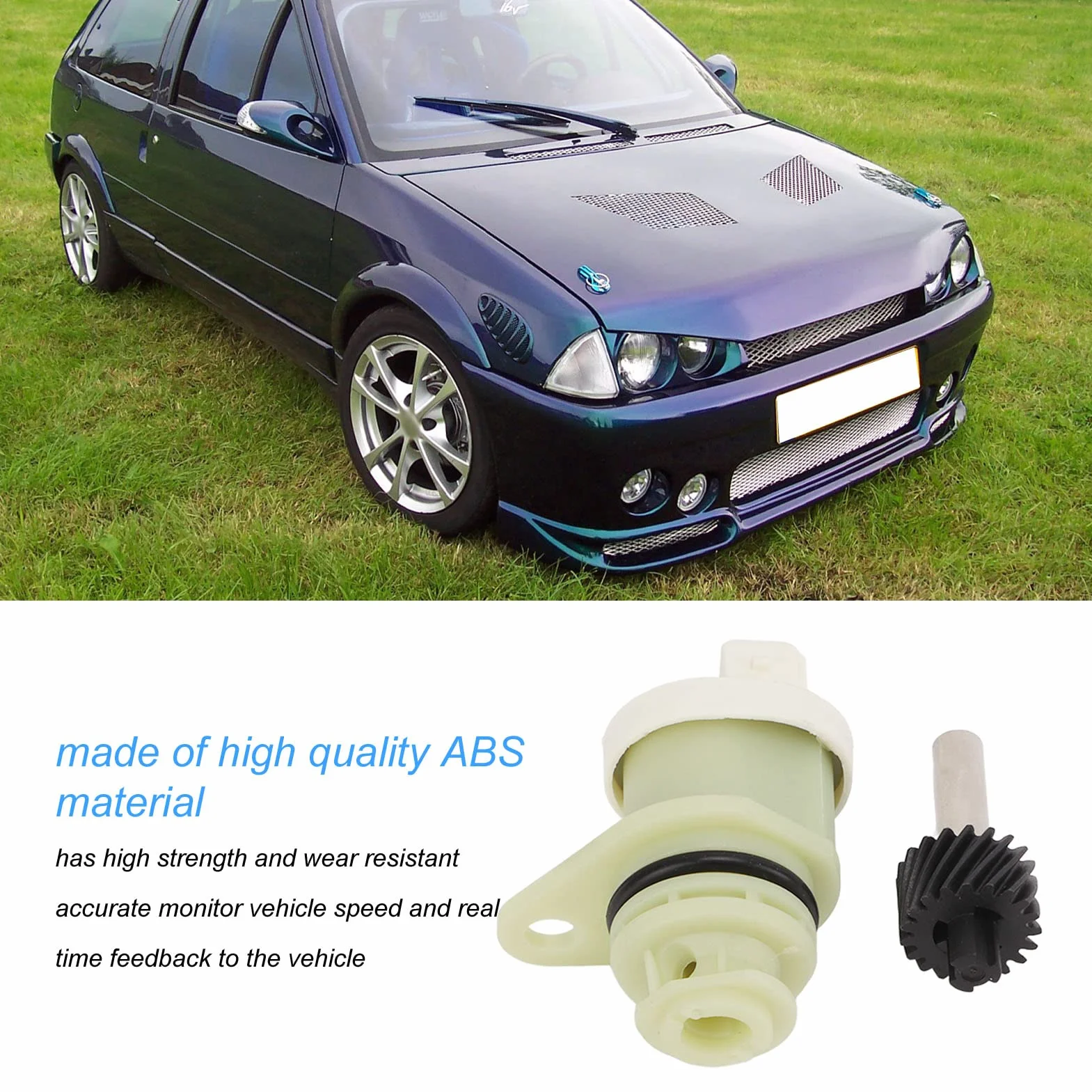 Sensor de Velocidad Transmisión Sensor de Odómetro con Engranaje 616070 9623111980 9635080680 9635057280 96231119 para Citroen Berlingo4 2008-2016 para Peugeot 106MK II5 1996-2016