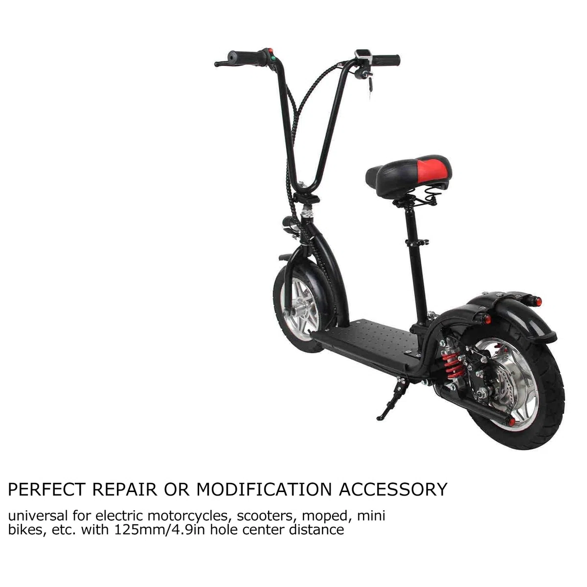 Amortiguador Trasero para Motocicleta, Amortiguador Universal Ajustable de Aire con Resorte de Acero Inoxidable 125mm 750LB/IN Aleación de Aluminio para Mini Bicicleta y Ciclomotor