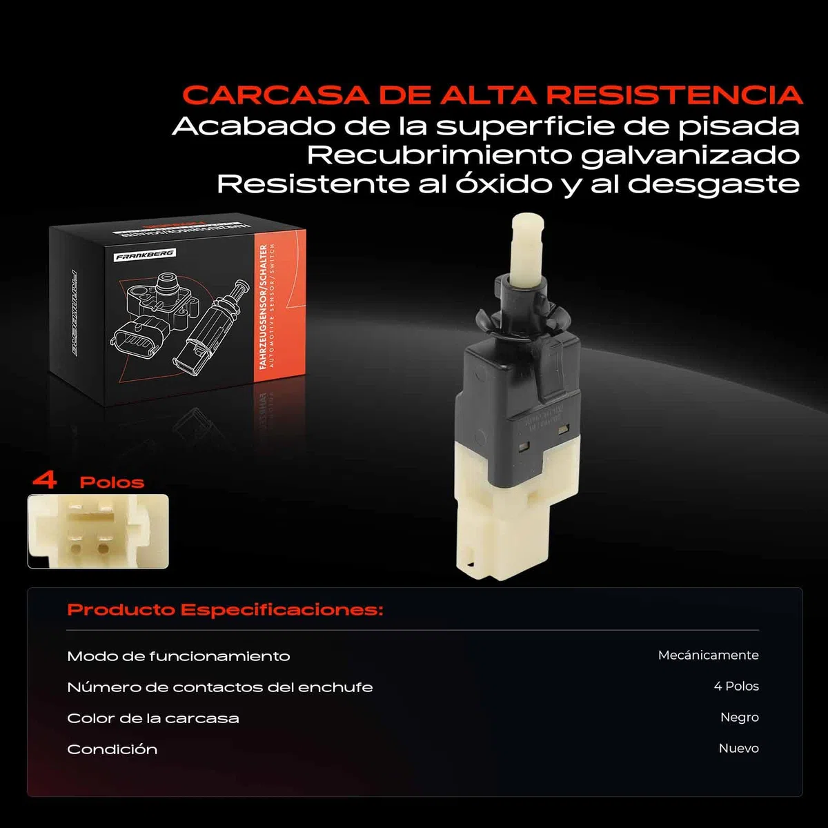 Interruptor de luz de freno para 2F W169 A150 A160 A170 A180 A200 S211 E200 E220 E230 E240 E270 E280 E300 E320 E350 E400 E500 E500 E500 W211 0015454409.